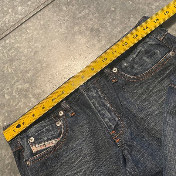 Vintage Y2K Diesel Industry Zink Low Rise Bootcut Denim Jeans 30x29 Italy Cotton - Picture 10 of 13